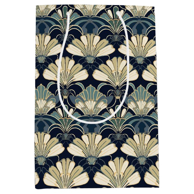 Klassisches Elegant der 1920er Jahre Inspiriert Ar Mittlere Geschenktüte (Vorderseite)