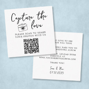 Klassisches Elegant erfassen den QR-Code der Liebe Begleitkarte