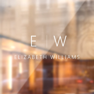 Klassisches Elegant Moderner Minimalistischer Mono Fensteraufkleber