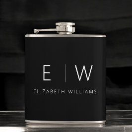 Klassisches Elegant Moderner Minimalistischer Mono Flachmann