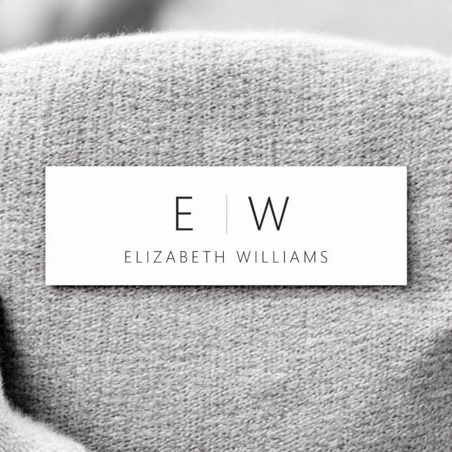 Klassisches Elegant Moderner Minimalistischer Mono Namensschild (Von Creator hochgeladen)