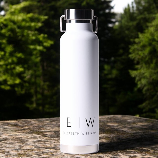 Klassisches Elegant Moderner Minimalistischer Mono Trinkflasche (Von Creator hochgeladen)