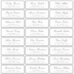 Klassisches Elegant-Script-Gästetikett Aufkleber<br><div class="desc">Minimalistisches Hochzeitsrata-Adressetikett mit stilvollem klassischem Script-Namen und Serif-Schriftart-Adresse,  einfach und elegant. Ideal für eine einfache,  moderne Hochzeit. Alle passenden Teile in der Sammlung anzeigen</div>