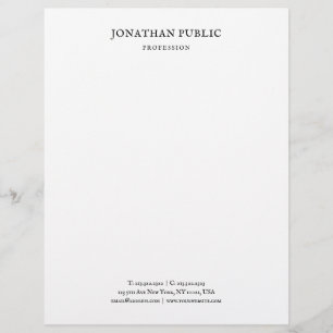 Klassisches Elegantes Einfaches Design Weiß Nostal Briefbogen