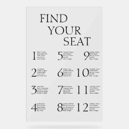 Klassisches Elegantes Einfaches Modernes Acrylschild