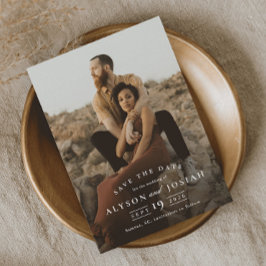 Klassisches elegantes Foto Hochzeit speichert das  Magneteinladung