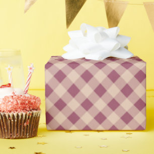 Klassisches elegantes Gingham-Karo in gedämpftem M Geschenkpapier