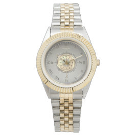 Klassisches Elegantes Maritimes Zweifarbiges Geril Armbanduhr