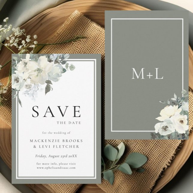 Klassisches Elegantes Olivenhain Save The Date (Von Creator hochgeladen)