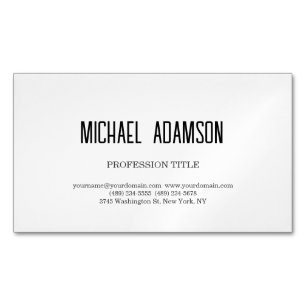 Klassisches Elegantes Schlicht Einfaches Minimalis Magnetische Visitenkarte