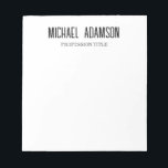 Klassisches Elegantes Schlicht Einfaches Minimalis Notizblock<br><div class="desc">Wählen Sie aus verschiedenen Kartentypen und -größen. Trendige Retro-Style Business Card Vorlage für alle Bedürfnisse.</div>