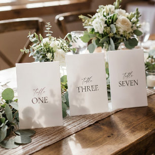 Klassisches Elegantes Schwarz Weiß Hochzeit Tisch  Sockelschild