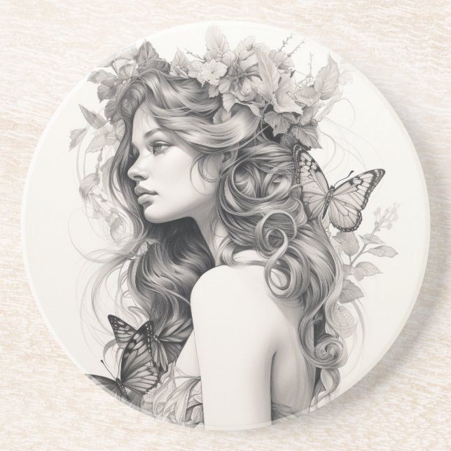 Klassisches, elegantes Script-Hochzeit-Probe-Dinne Getränkeuntersetzer (Vorne)