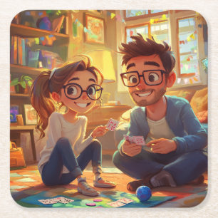 Klassisches, elegantes Script-Hochzeit-Probe-Dinne Rechteckiger Pappuntersetzer