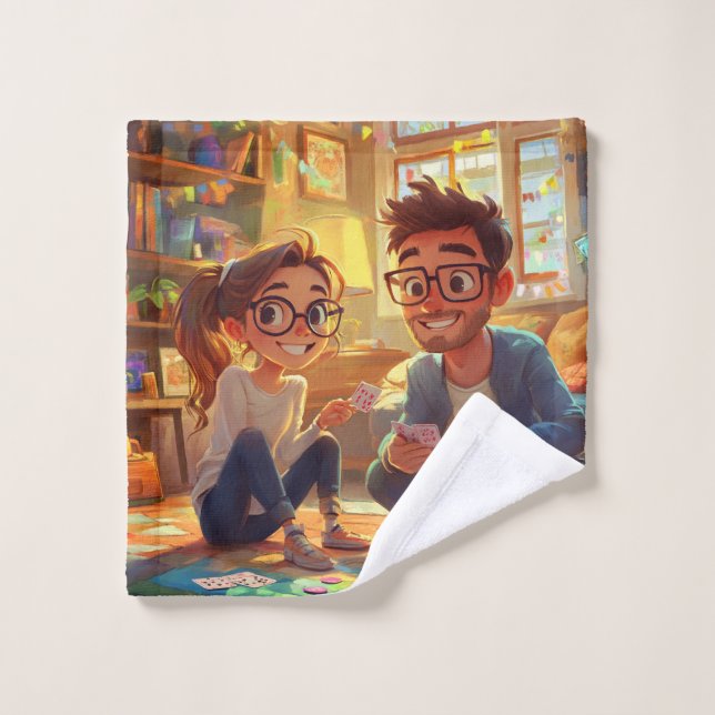 Klassisches, elegantes Script-Hochzeit-Probe-Dinne Waschlappen (Waschlappen)