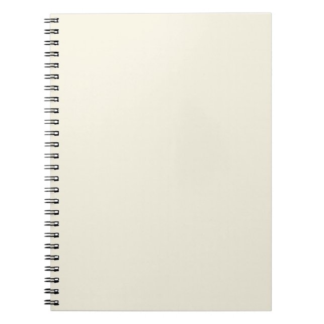 Klassisches Elfenbein Einfarbig Minimalistisch Notizblock (Vorderseite)