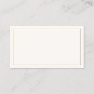 Klassisches Elfenbein und Gold Zeitloses Hochzeit Platzkarte