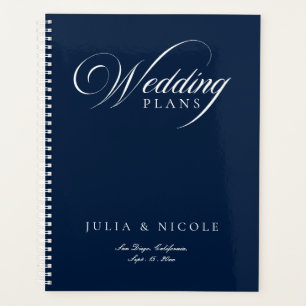 Klassisches Elfenbeinblau-Calligraphy-Planer-Notiz Planer