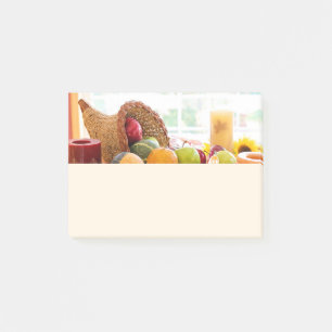 Klassisches Erntetisch-Dankfest Cornucopia Post-it Klebezettel
