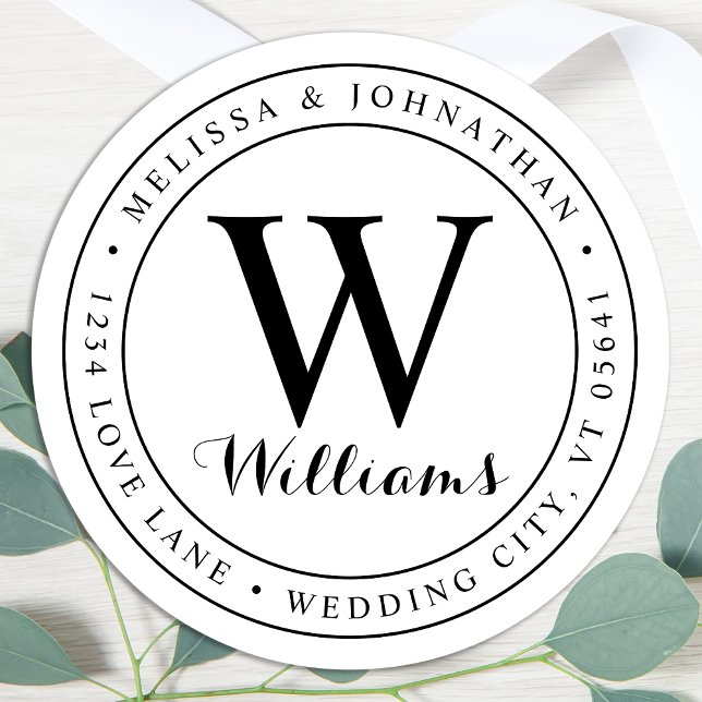 Klassisches Etikett für die Rückgabeadresse des Mo Runder Aufkleber (Von Creator hochgeladen)