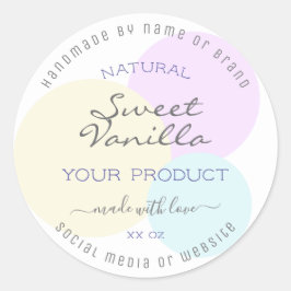 Klassisches Etikett für die Verpackung von Aquarel Runder Aufkleber