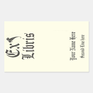Klassisches Ex Libris Buchzeichen Rechteckiger Aufkleber