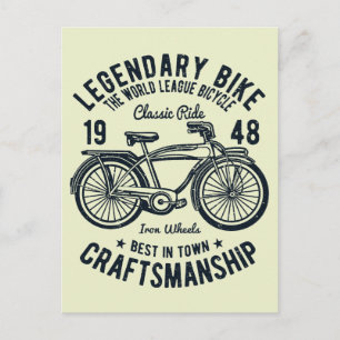 Klassisches Fahrrad Legendary Bike Handwerkskunst Postkarte