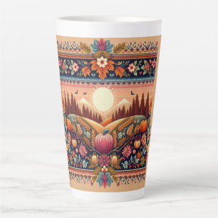 Klassisches Fair Isle Herbst Milchtasse