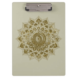 Klassisches farbenfrohes Mandala im indischen Stil Klemmbrett