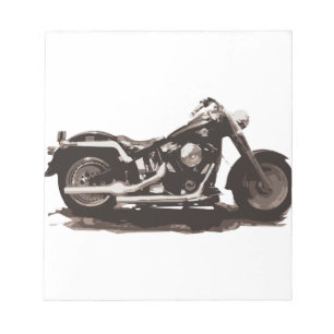 Klassisches Fat Boy Motorrad Notizblock