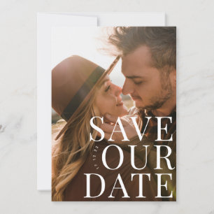 Klassisches feines weißes Multi-Foto kundenspezifi Save The Date