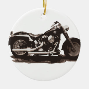Klassisches fettes Jungen-Motorrad Keramikornament