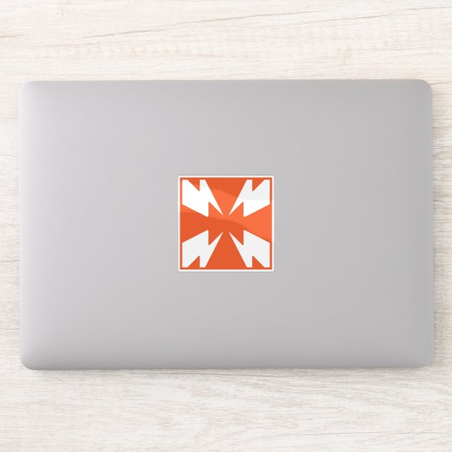 Klassisches Feuer Buchstabe X Monogramm Aufkleber (Computer)