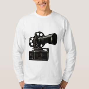 Klassisches Film Kamerasilhouette T-Shirt
