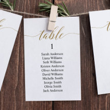 Klassisches Finden der Sitzkarten für Hochzeiten