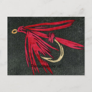 Klassisches Fliegenfischen mit "Red Ibis" Feiertagspostkarte