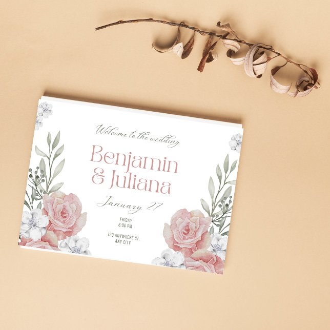 Klassisches Floral Einfaches Elegant Einladung (Von Creator hochgeladen)