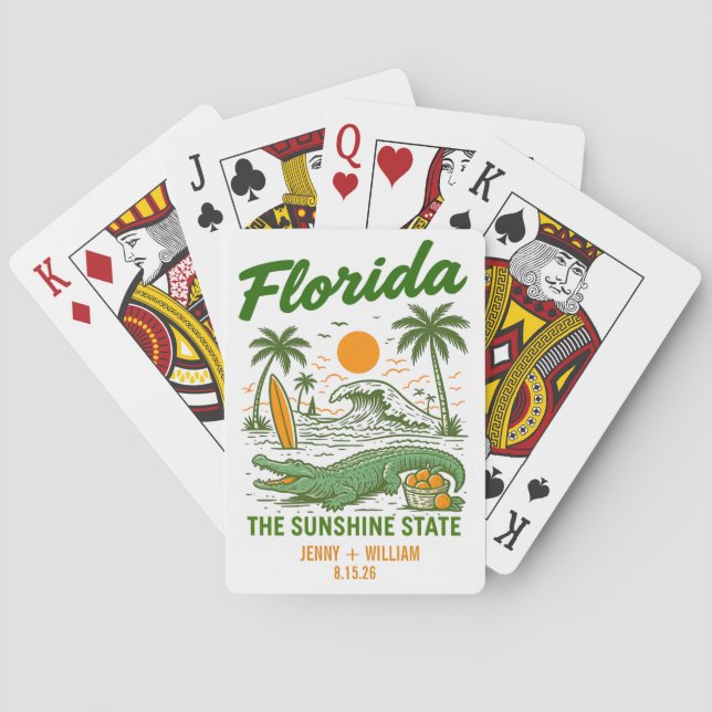 Klassisches Florida - Partygeschenk Spielkarten (Rückseite)