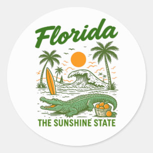 Klassisches Florida - Sunshine State Aufkleber