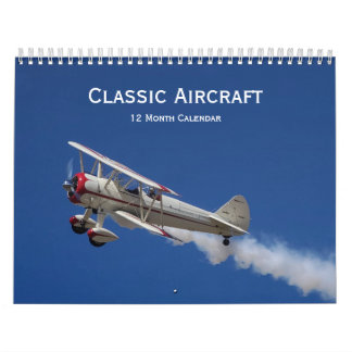 Klassisches Flugzeug - 12-Monats-Kalender Kalender