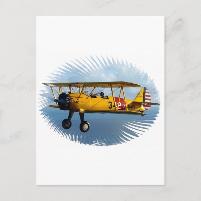 klassisches Flugzeug Postkarte (Vorderseite)