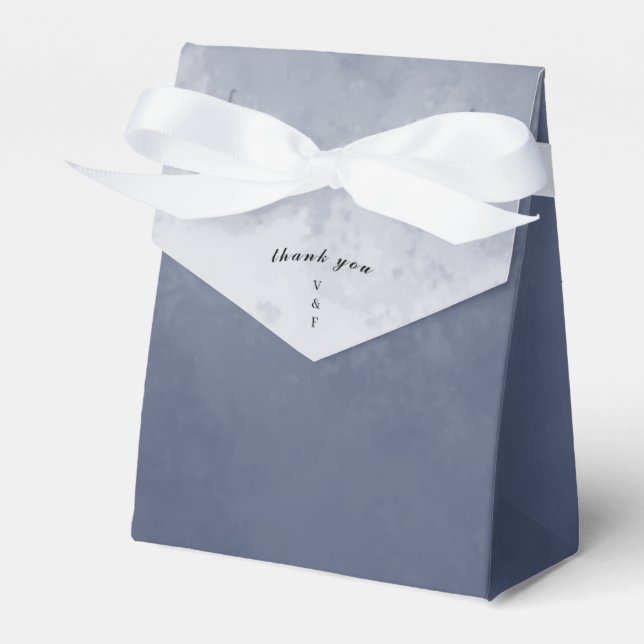 Klassisches formales Blaurauchen Geschenkschachtel (Vorderseite)