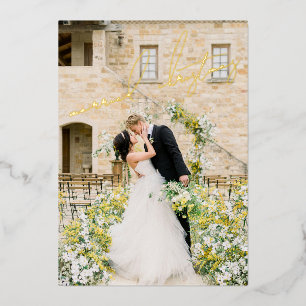 Klassisches Foto Elegante Weihnachten nach der Hoc Folien Feiertagskarte