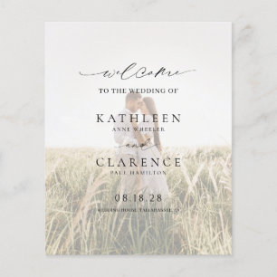 Klassisches Foto Elegantes Hochzeitsprogramm