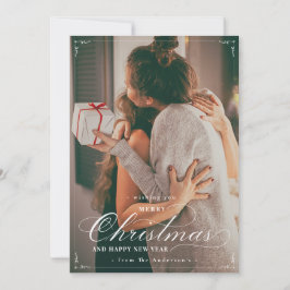 Klassisches Foto Frohe Weihnachts-Glückskarte für  Feiertagskarte