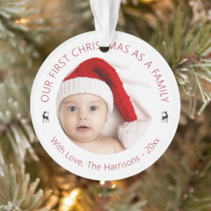 Klassisches Foto Unser Erster Weihnachten Acryl Ornament