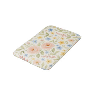 Klassisches französisches Blumenmuster des Shabby Badematte