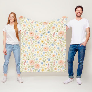Klassisches französisches Blumenmuster des Shabby Fleecedecke