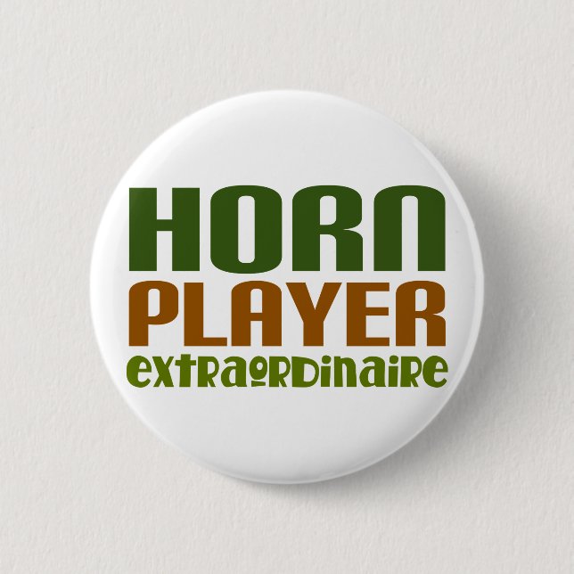 Klassisches französisches Horn extraordinaire Button (Vorderseite)