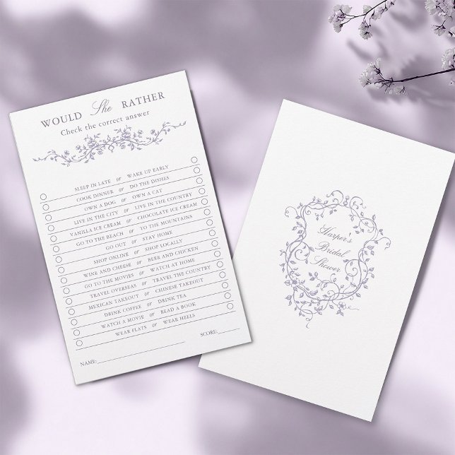 Klassisches französisches Lavendel-'Would She Rath (Front & Back)